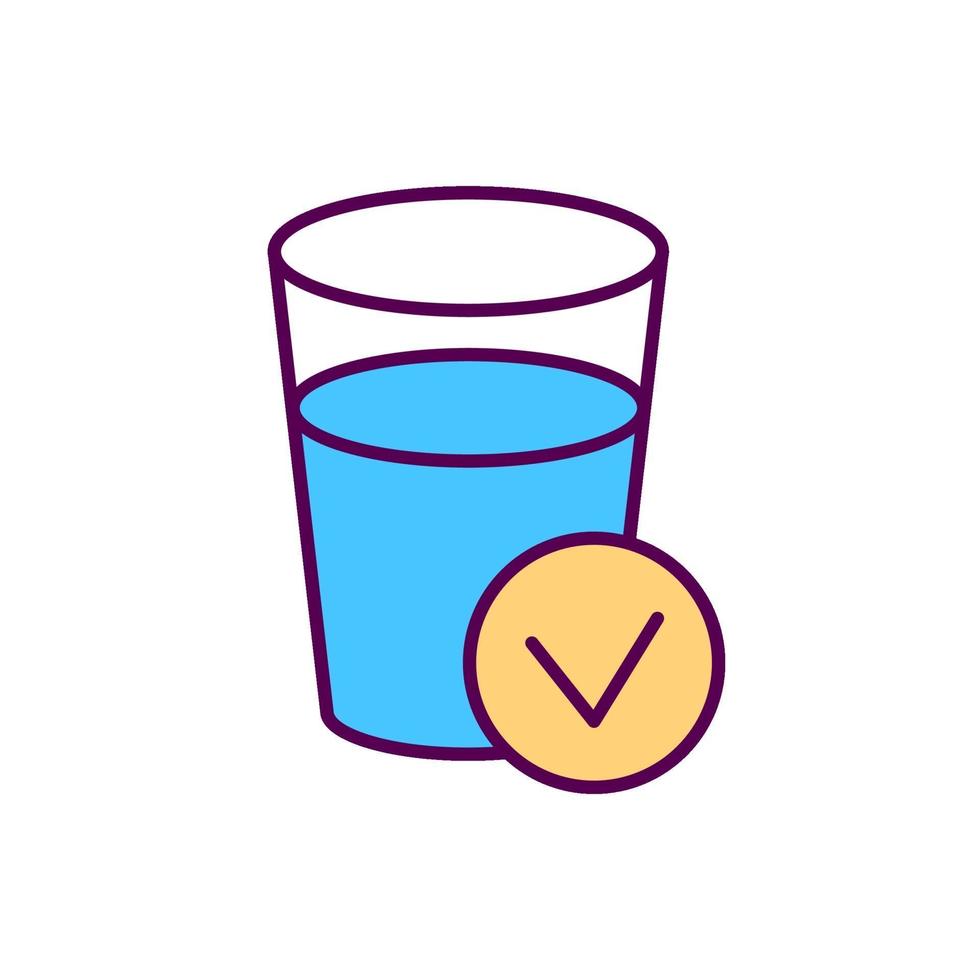 Staying hydrated RGB color icon vector