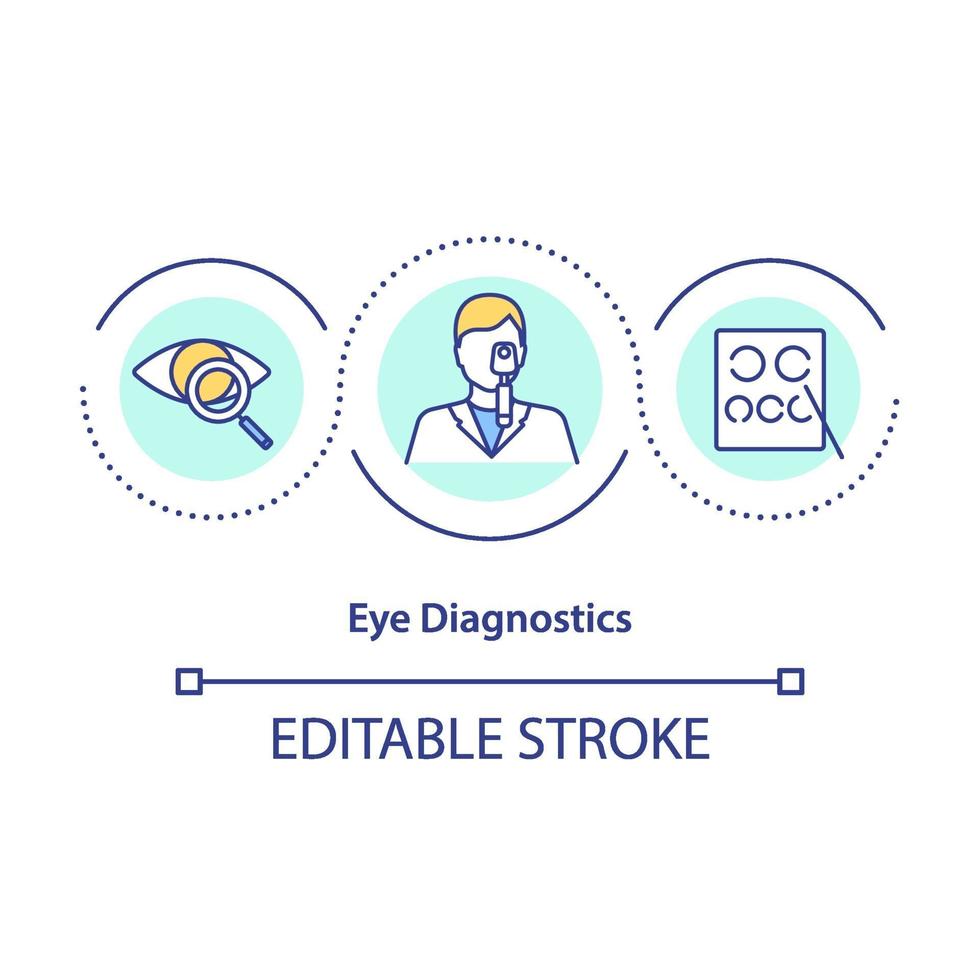 Eye diagnostics concept icon vector