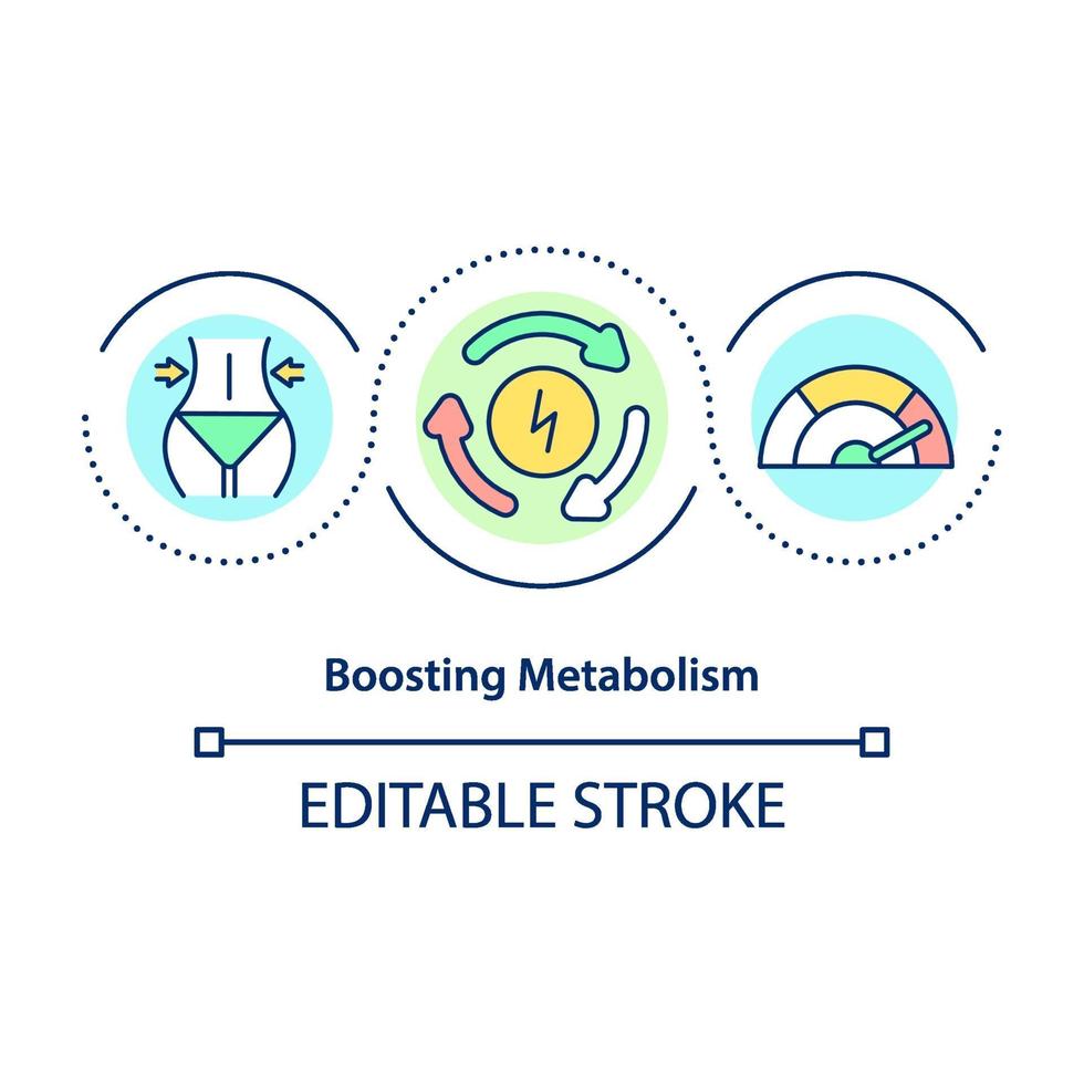 Impulsar el icono del concepto de metabolismo vector