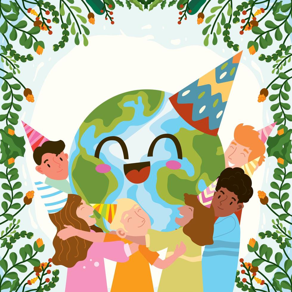 Celebrate Earth Day Background Concept vector