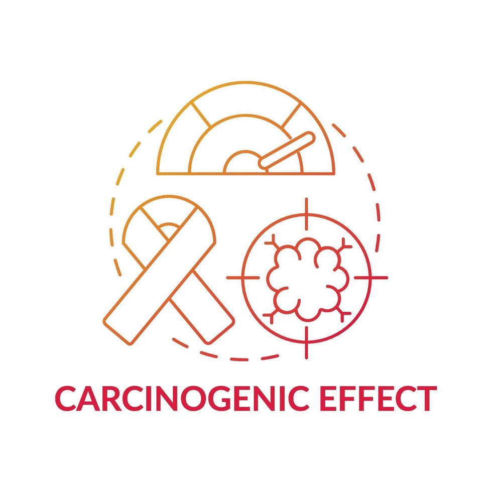 Carcinogenic effect concept icon vector