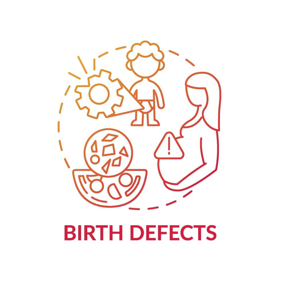 Birth defects concept icon vector