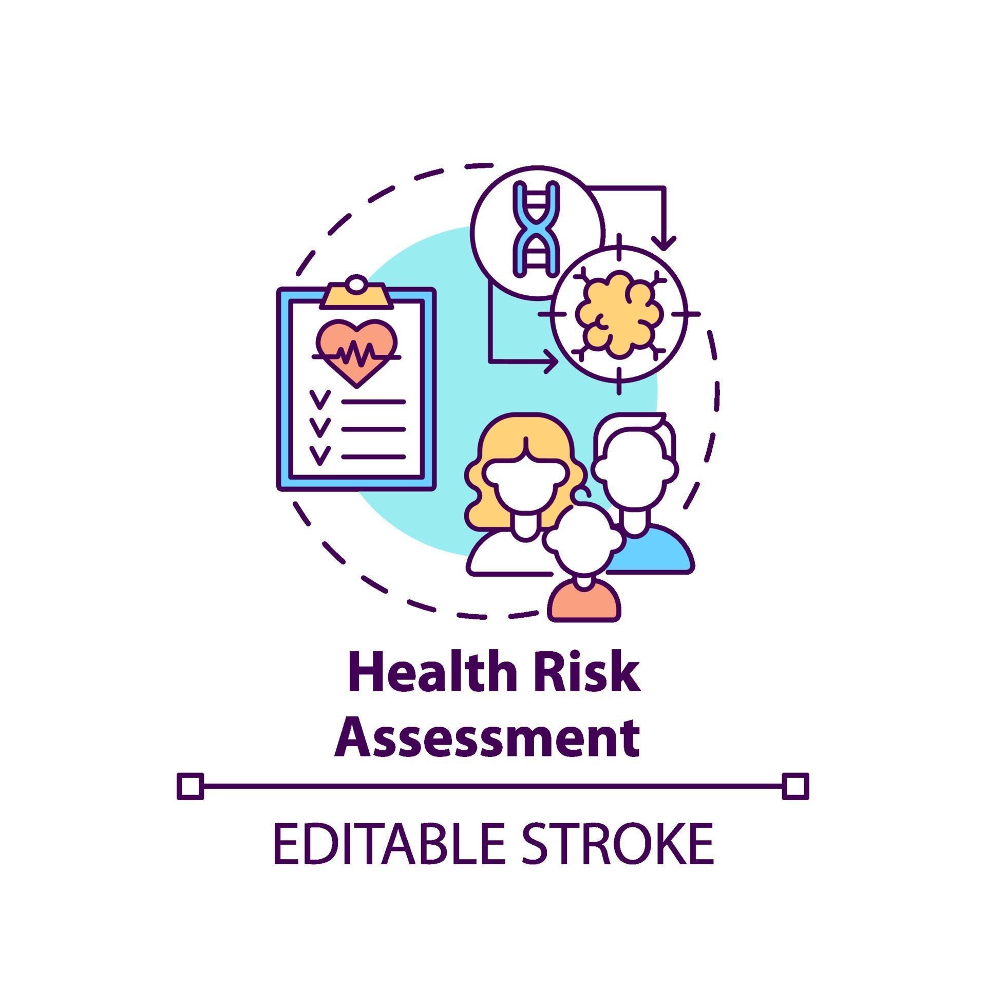 Health risk assessment concept icon 2206529 Vector Art at Vecteezy