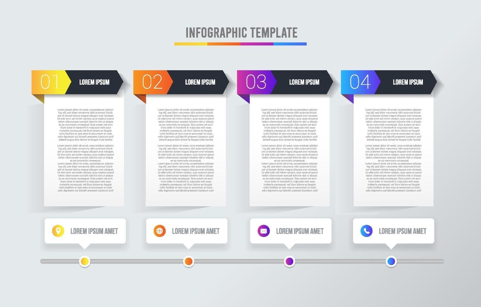 3D Infographic Element Template vector