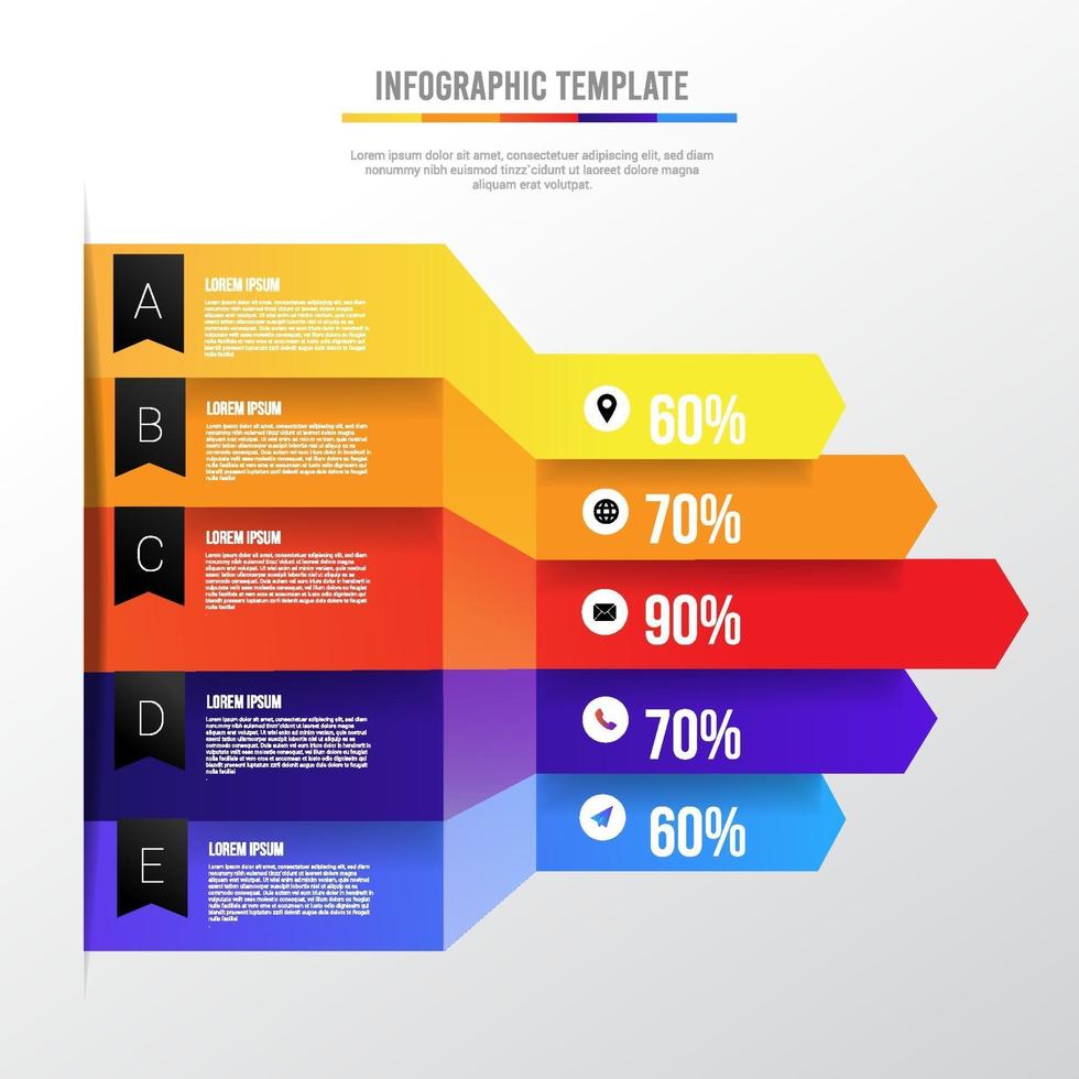 3D Infographic Element Template vector