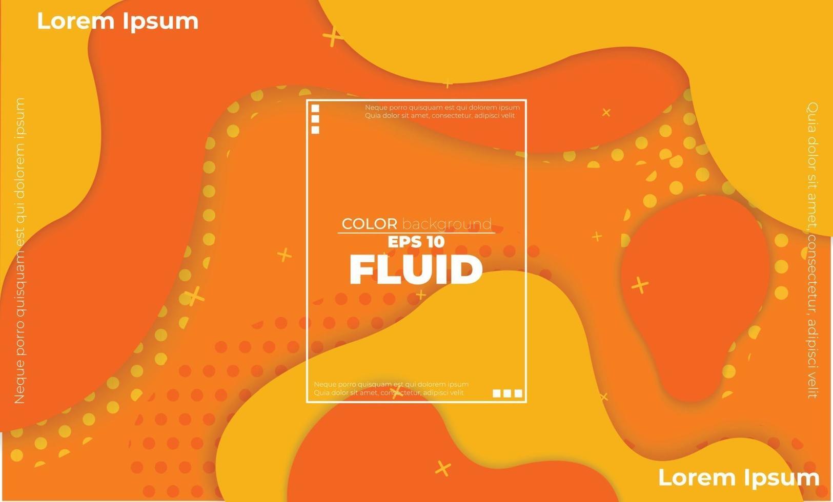 Orange elements with fluid gradient, Dynamic style banner design from fruit concept. suitable for poster, web ,landing  page, cover  add, greeting  card  promotion, social media vector