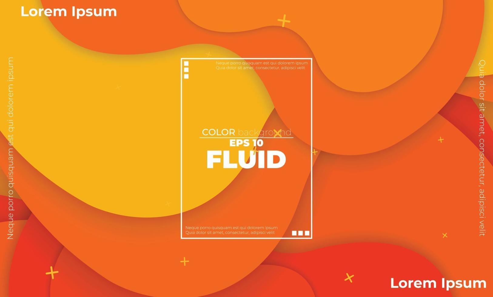 Orange elements with fluid gradient, Dynamic style banner design from fruit concept. suitable for poster, web ,landing  page, cover  add, greeting  card  promotion, social media vector