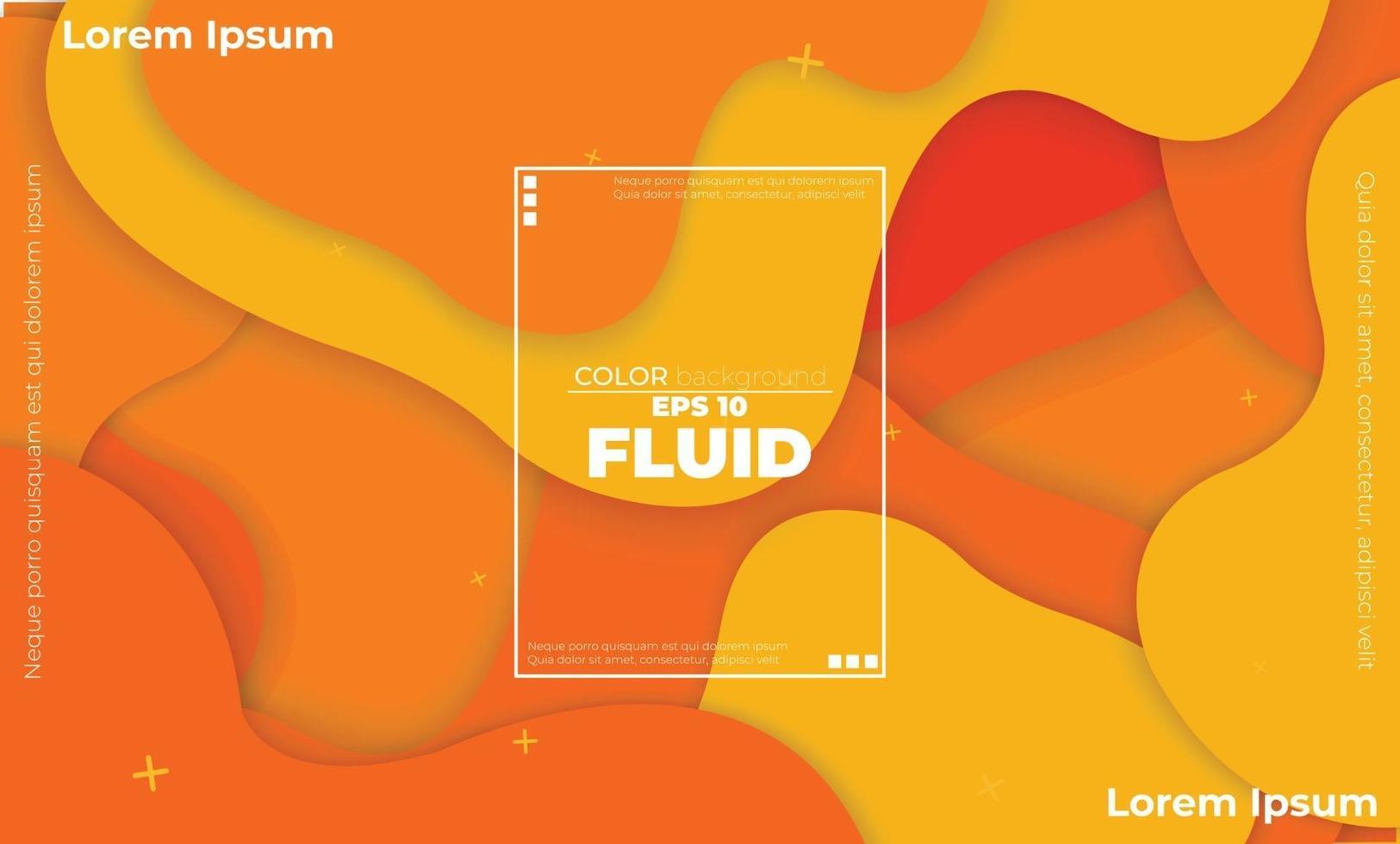 Orange elements with fluid gradient, Dynamic style banner design from fruit concept. suitable for poster, web ,landing  page, cover  add, greeting  card  promotion, social media vector