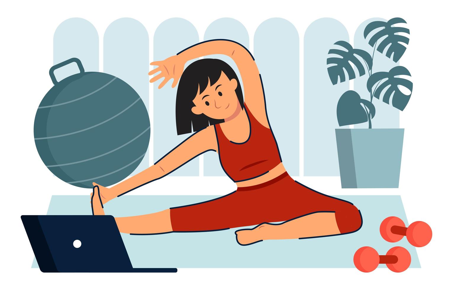 Gym At Home Activity vector