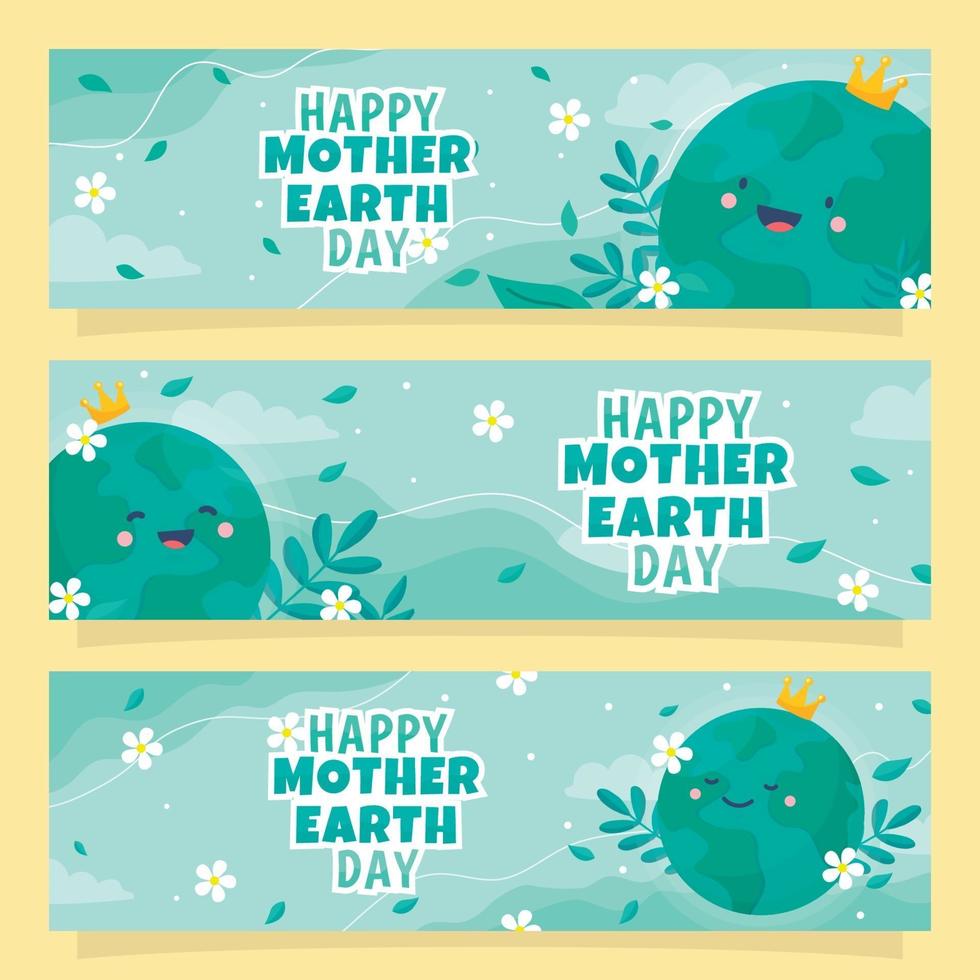 Happy Mother Earth Day Banner vector