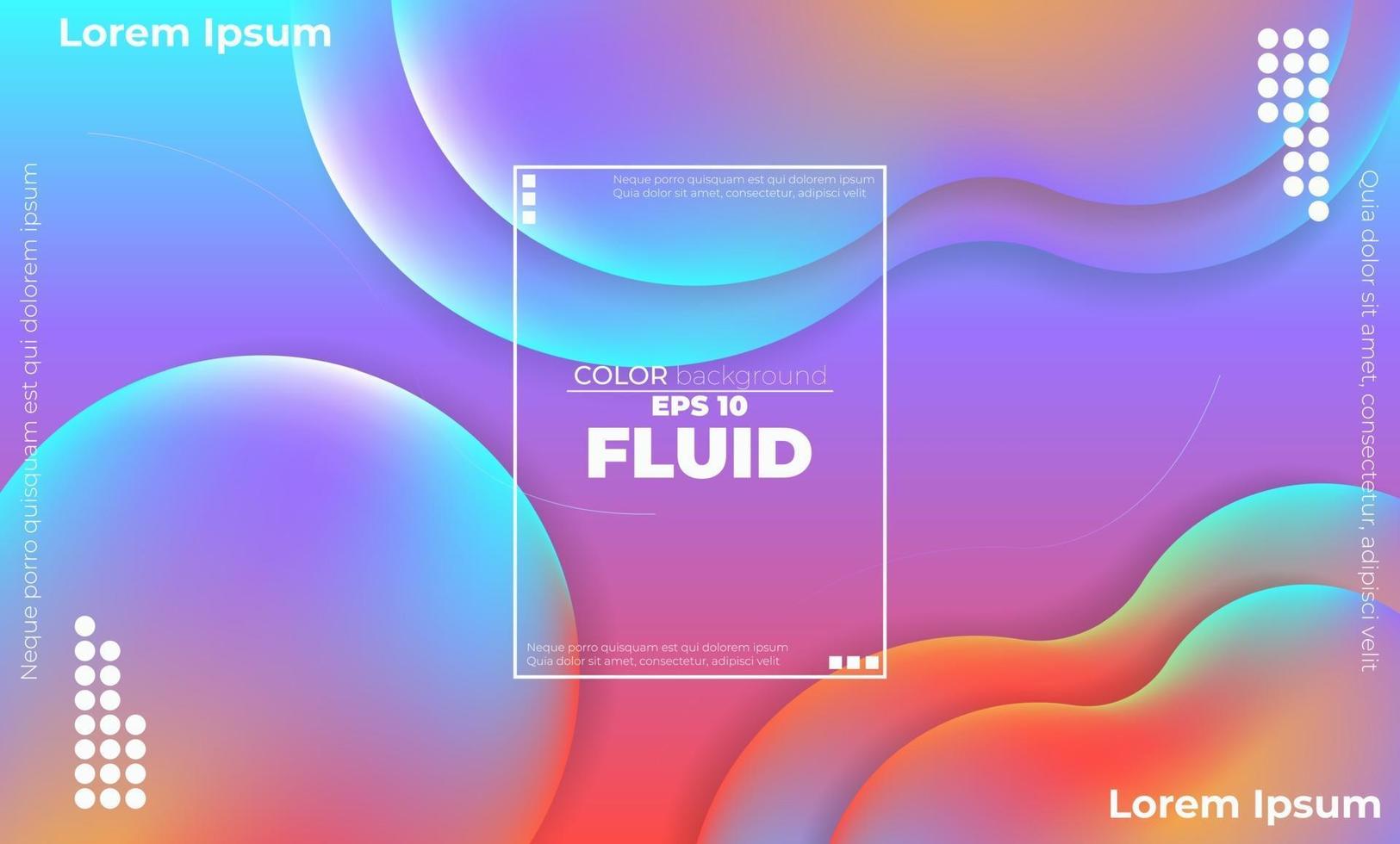 Fluid colors shapes. Applicable for gift card cover poster. Poster design. Poster on wall poster template,landing page. Fluid colorful shapes composition vector