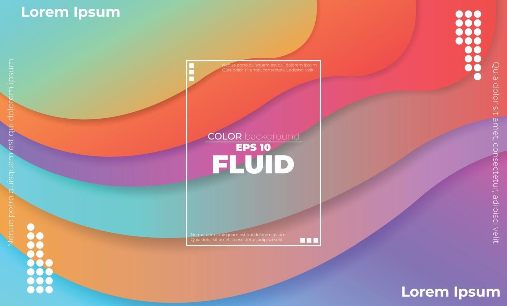 Fluid colors shapes. Applicable for gift card cover poster. Poster design. Poster on wall poster template,landing page. Fluid colorful shapes composition vector
