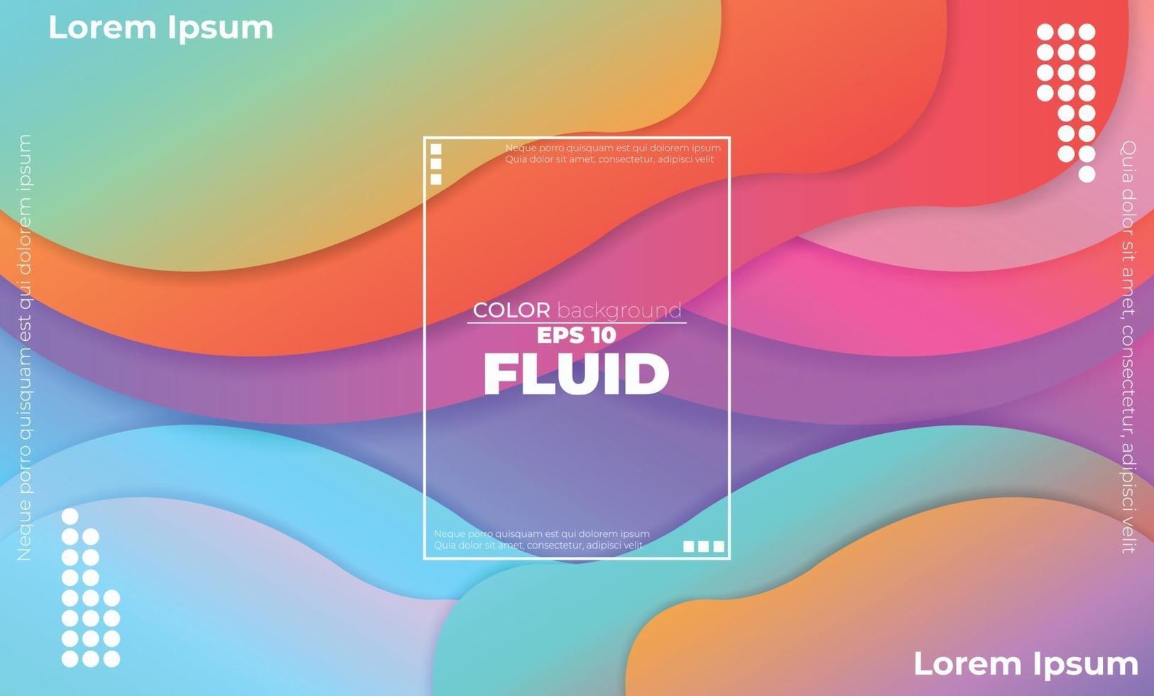 Fluid colors shapes. Applicable for gift card cover poster. Poster design. Poster on wall poster template,landing page. Fluid colorful shapes composition vector