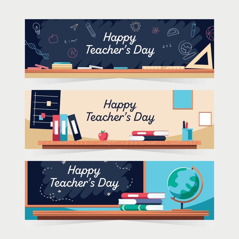 Teachers Day Banners vector