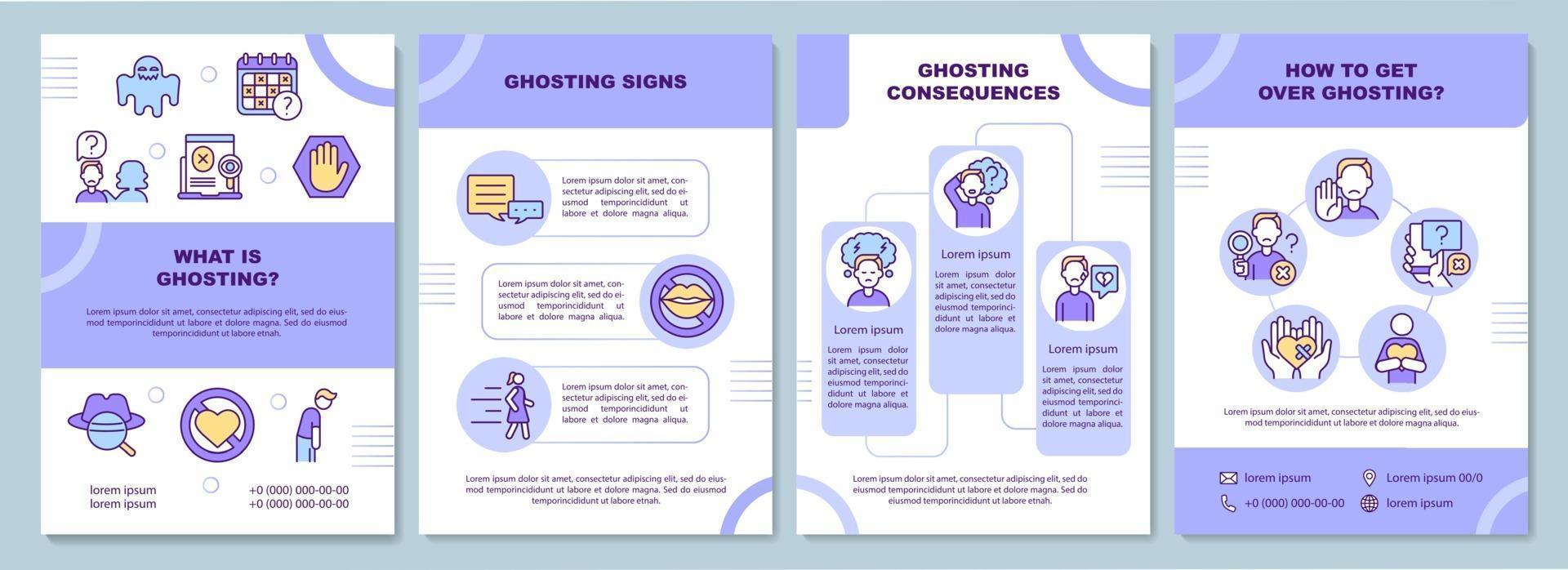 What is ghosting brochure template vector