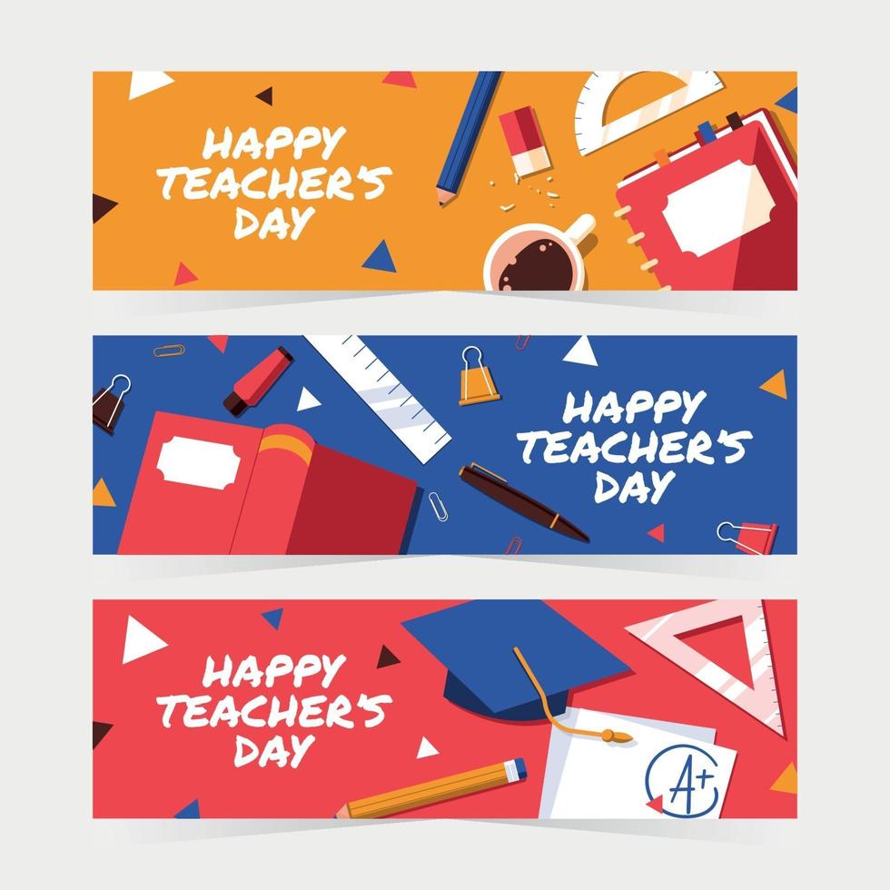 Teachers Day Banner Concept vector