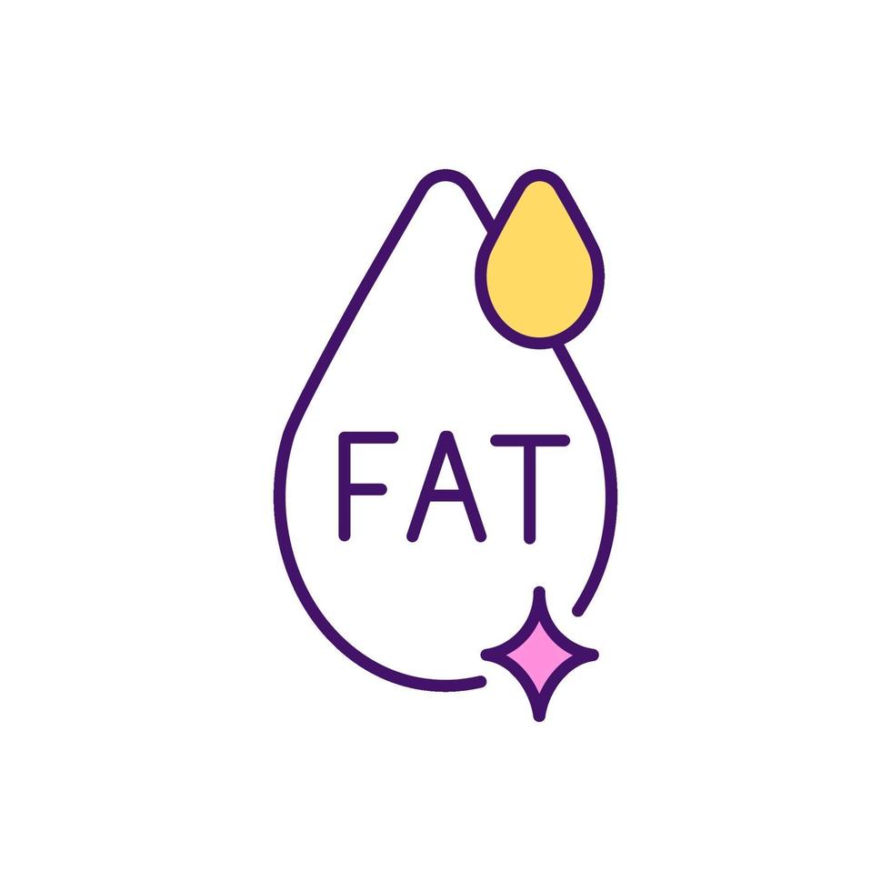 High-fat food RGB color icon vector