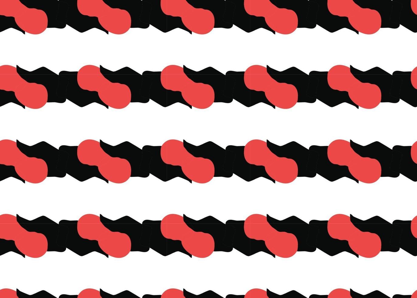 Vector texture background, seamless pattern. Hand drawn, red, black, white colors.