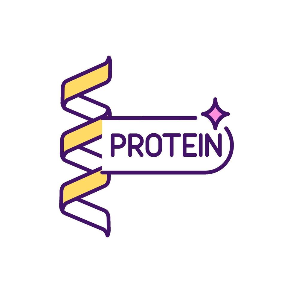 Protein in food RGB color icon vector