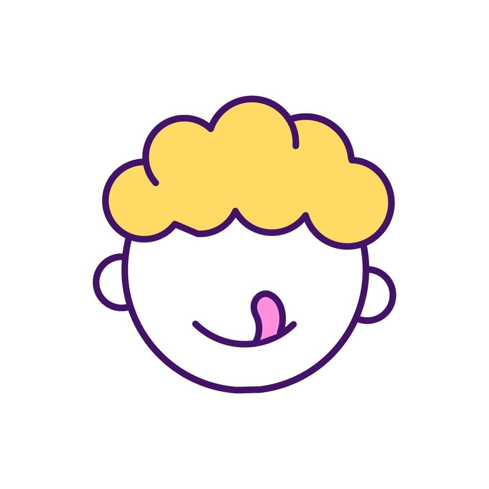 Toddler development RGB color icon vector