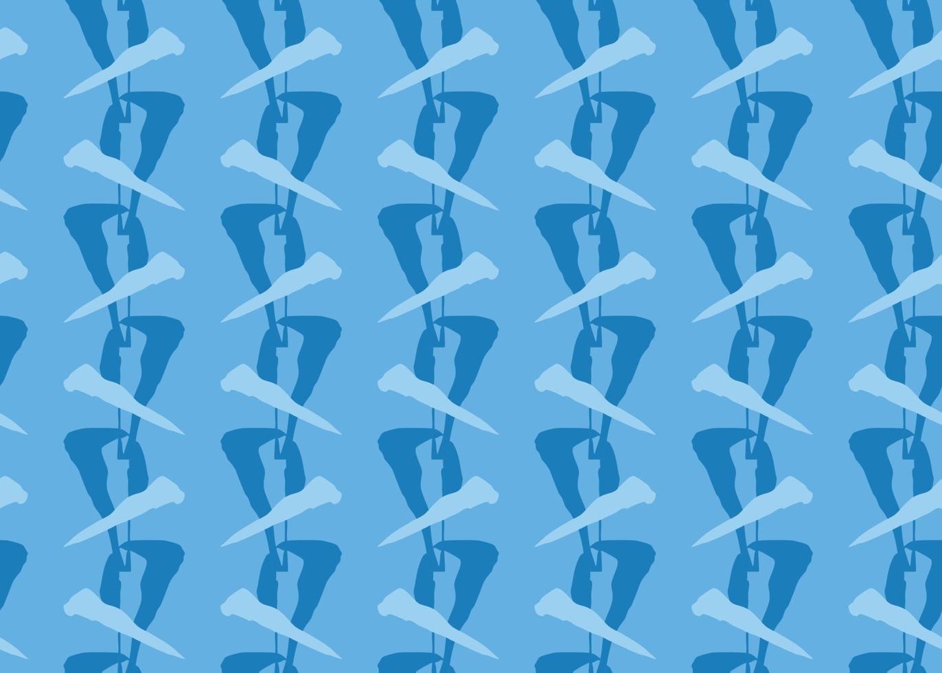 Vector texture background, seamless pattern. Hand drawn, blue colors.