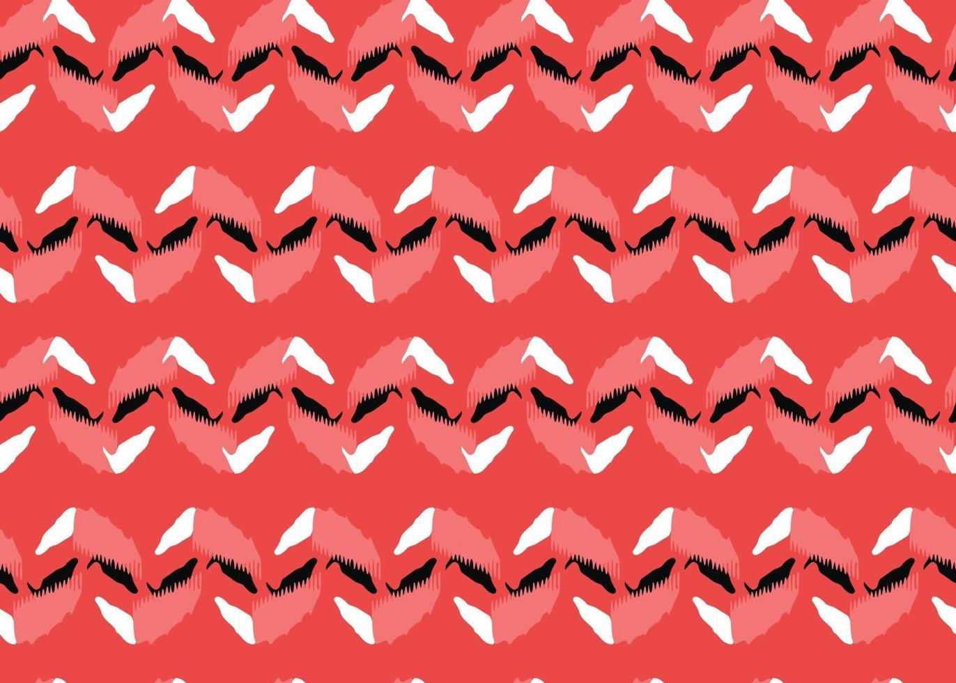 Vector texture background, seamless pattern. Hand drawn, red, black, white colors.