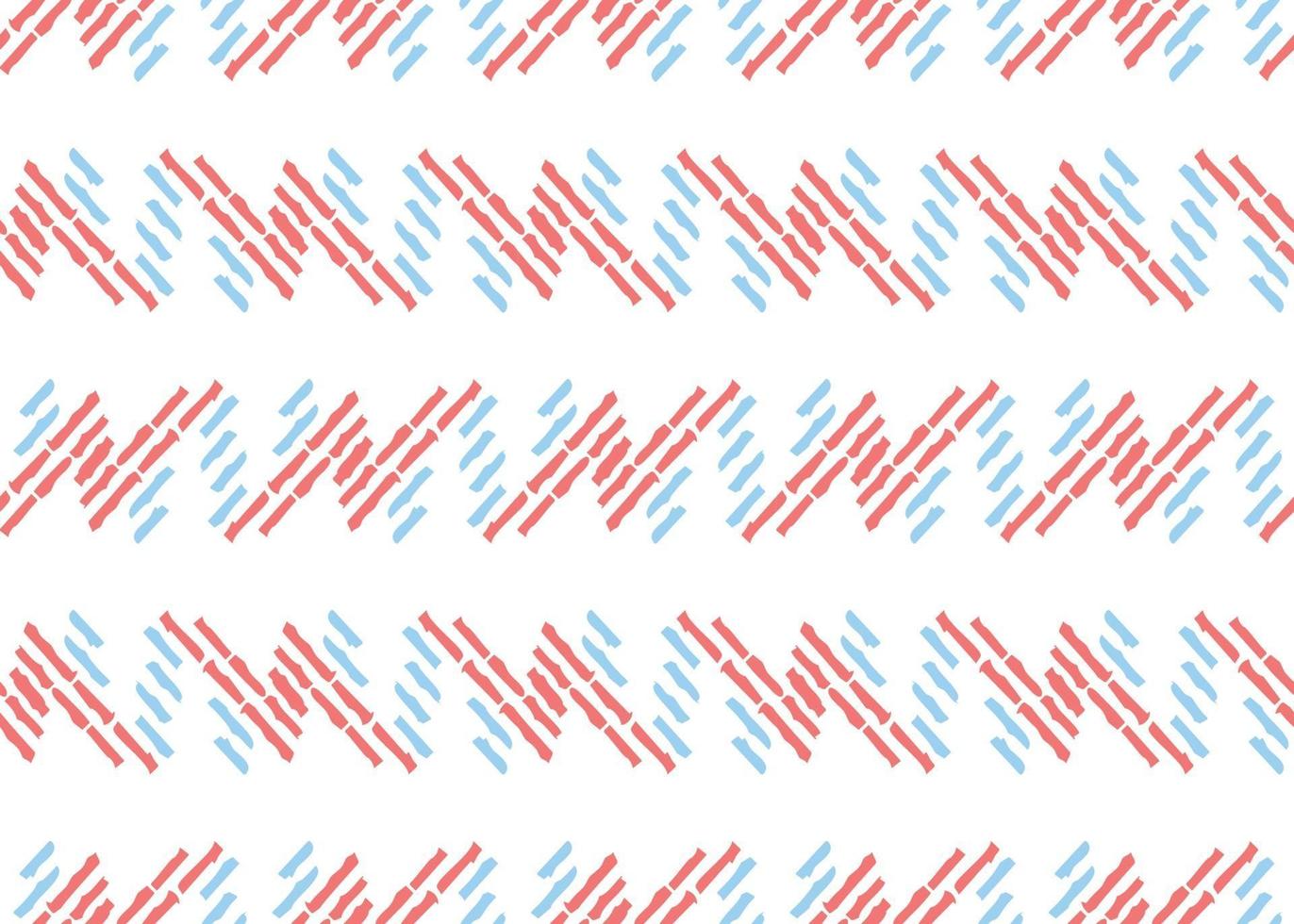 Vector texture background, seamless pattern. Hand drawn, red, blue, white colors.