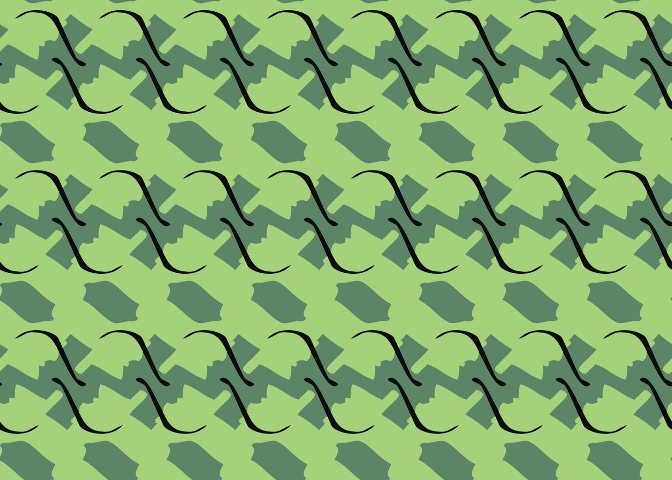 Vector texture background, seamless pattern. Hand drawn, green, black colors.