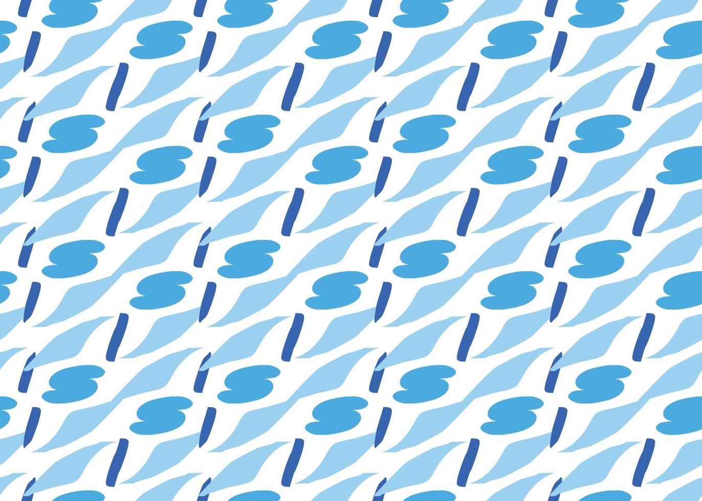 Vector texture background, seamless pattern. Hand drawn, blue, white colors.