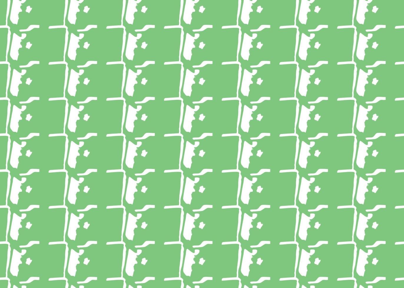 Vector texture background, seamless pattern. Hand drawn, green, white colors.