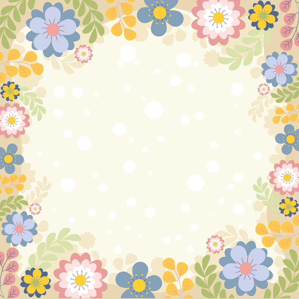 Vector Floral Spring Background Template