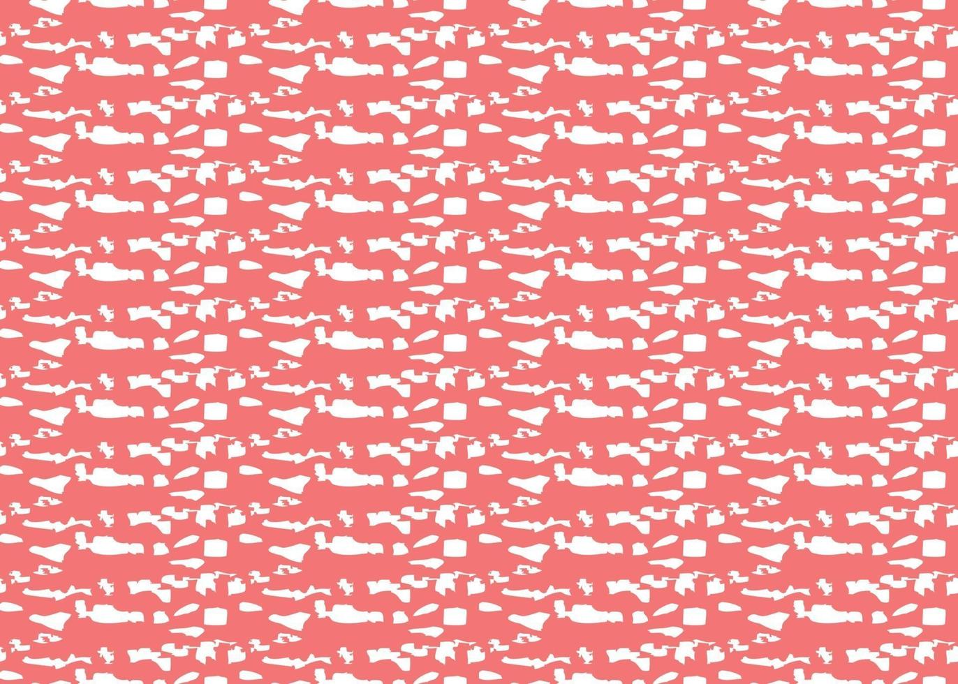 Vector texture background, seamless pattern. Hand drawn, red, white colors.