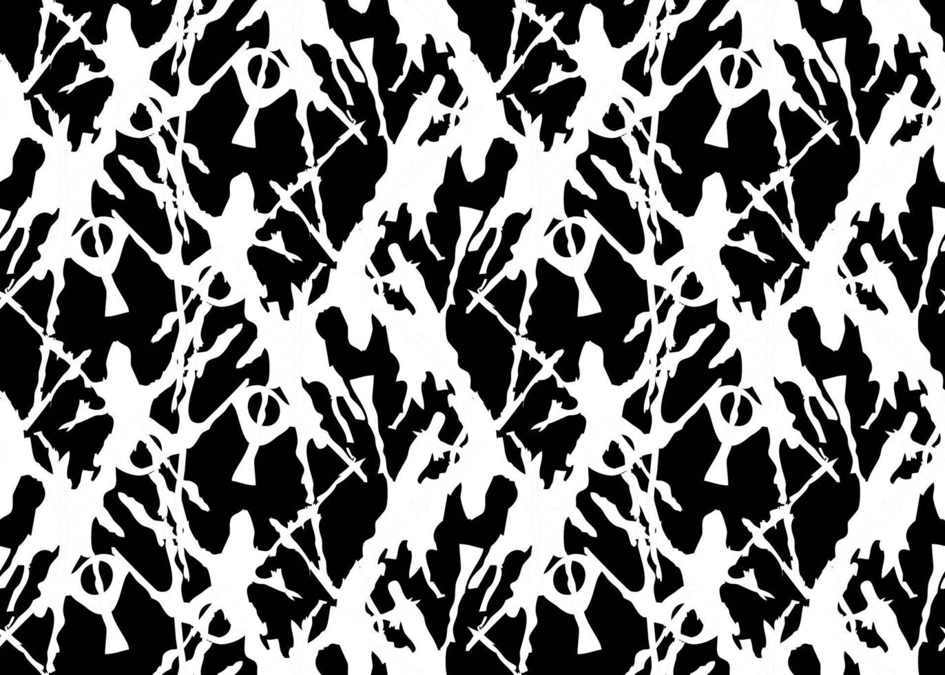 Vector texture background, seamless pattern. Hand drawn, black, white colors.