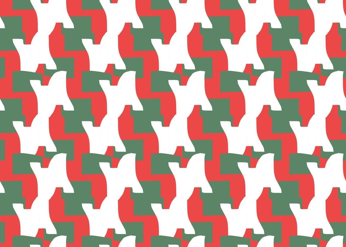 Vector texture background, seamless pattern. Hand drawn, green, red, white colors.