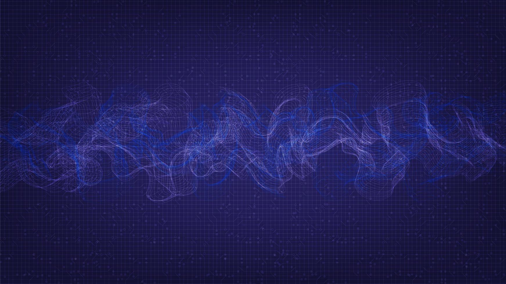 Modern Digital Sound Wave, Earthquake Wave Concept vector