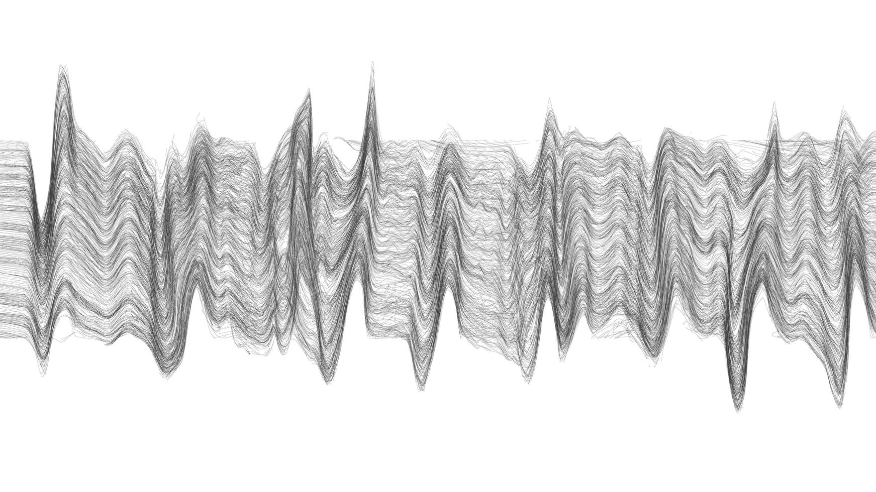 Abstract Sound Wave on White Background vector