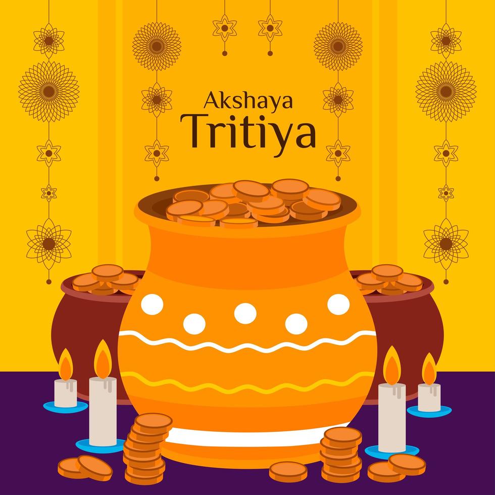 ilustración de akshaya tritia vector