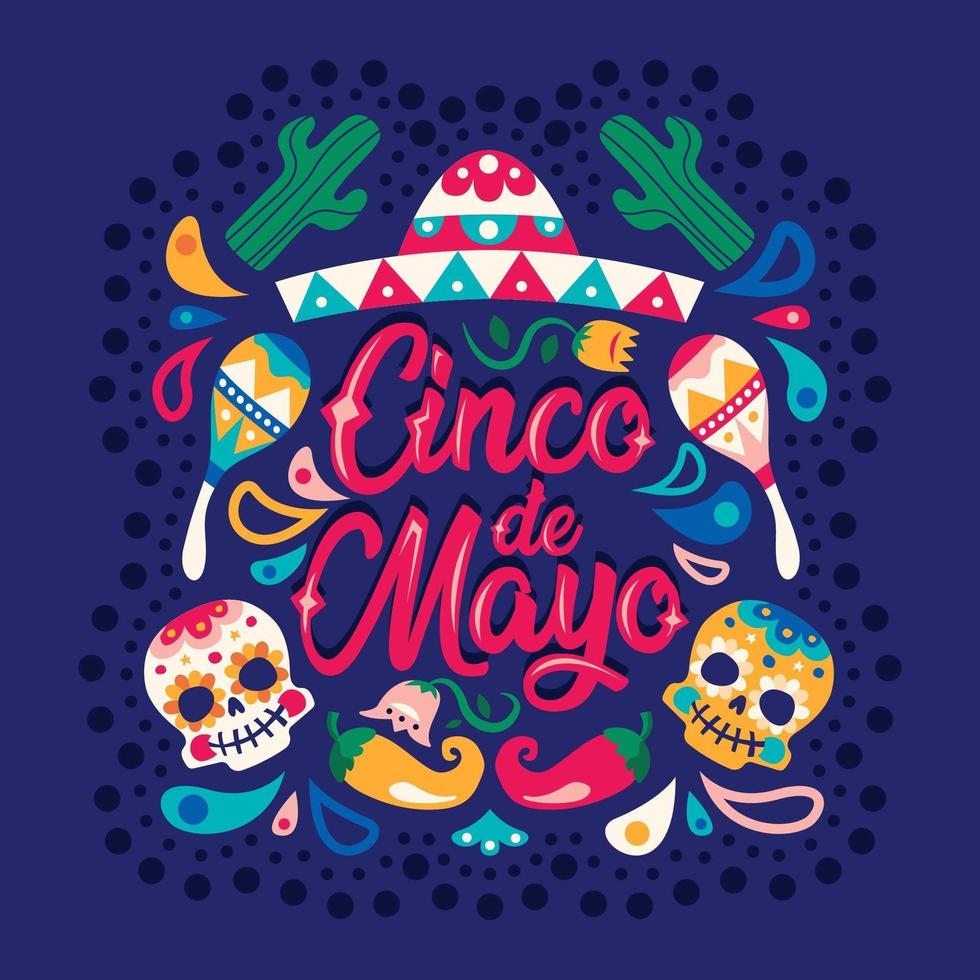 fondo de texto para cinco de mayo vector