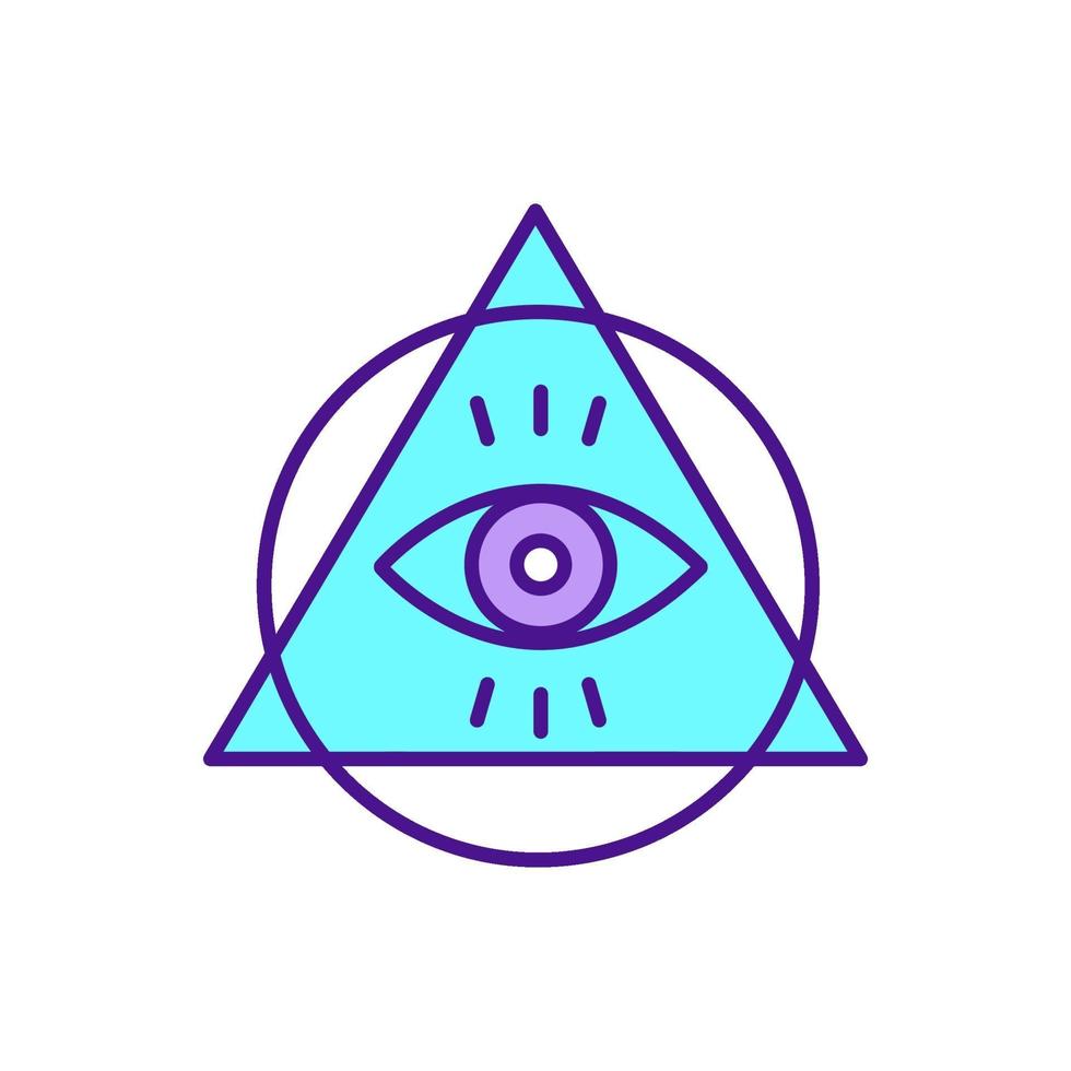 Conspiracy theory RGB color icon vector