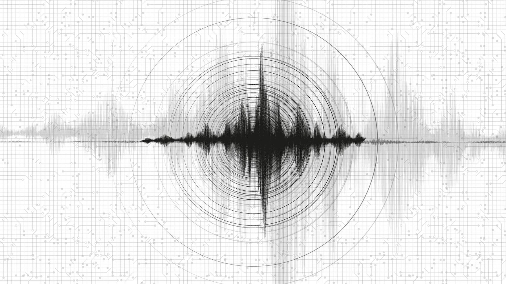 Power of Earthquake Wave with Circle Vibration vector