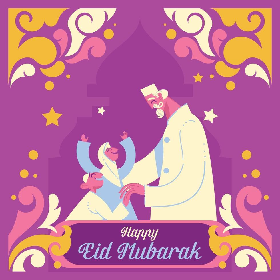 concepto de eid mubarak vector