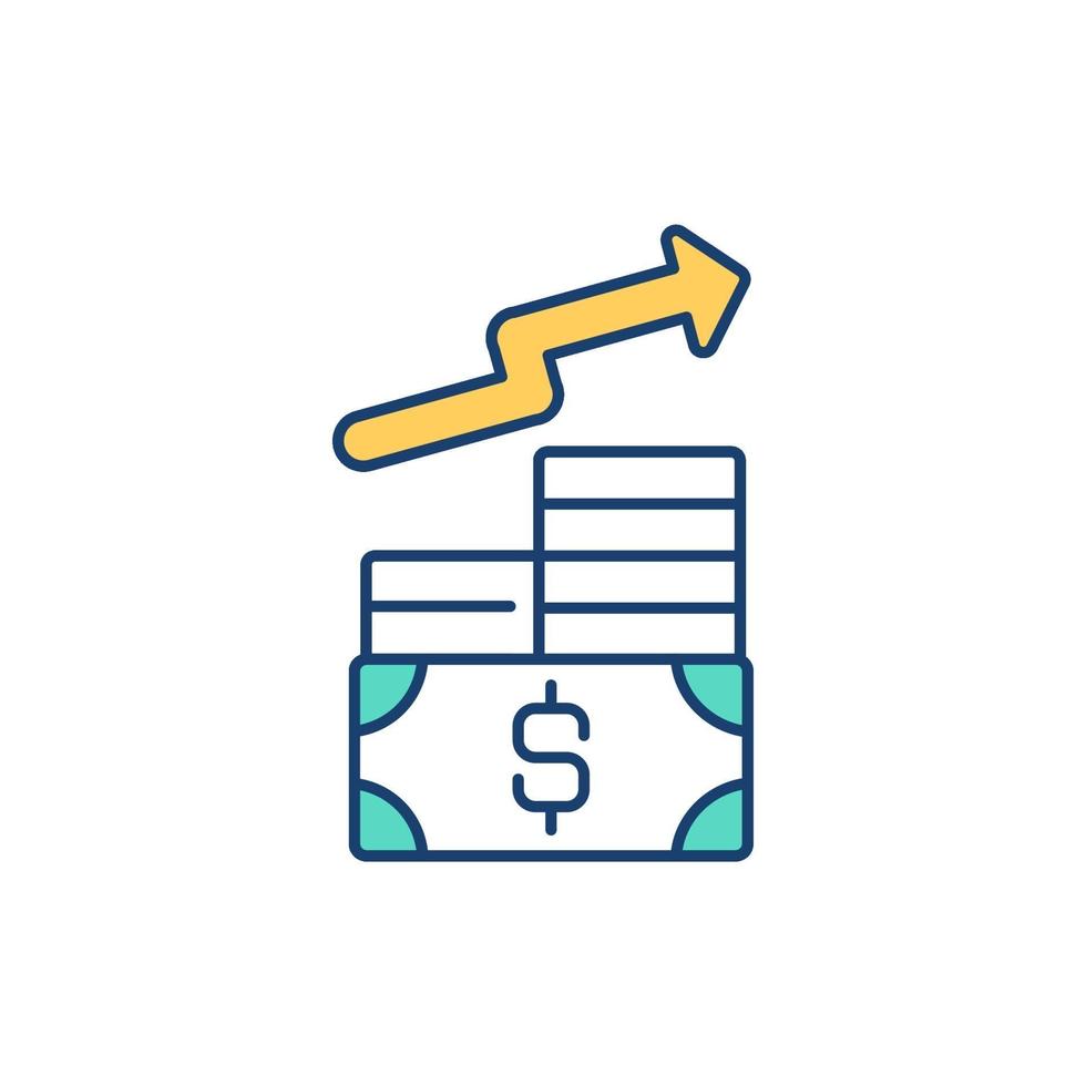 Raising capital RGB color icon vector