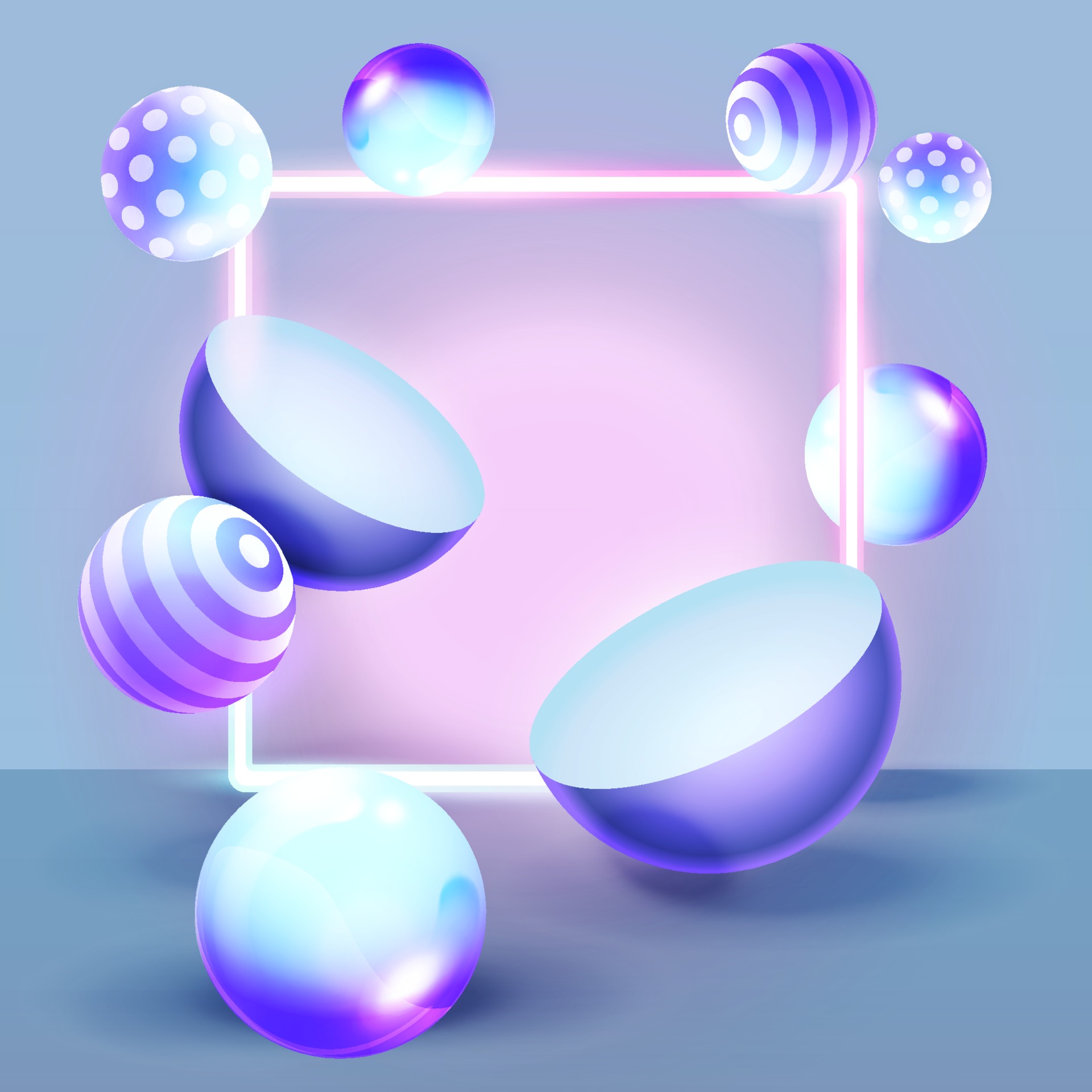 Abstract Objects with Neon Background 2207582 Vector Art at Vecteezy