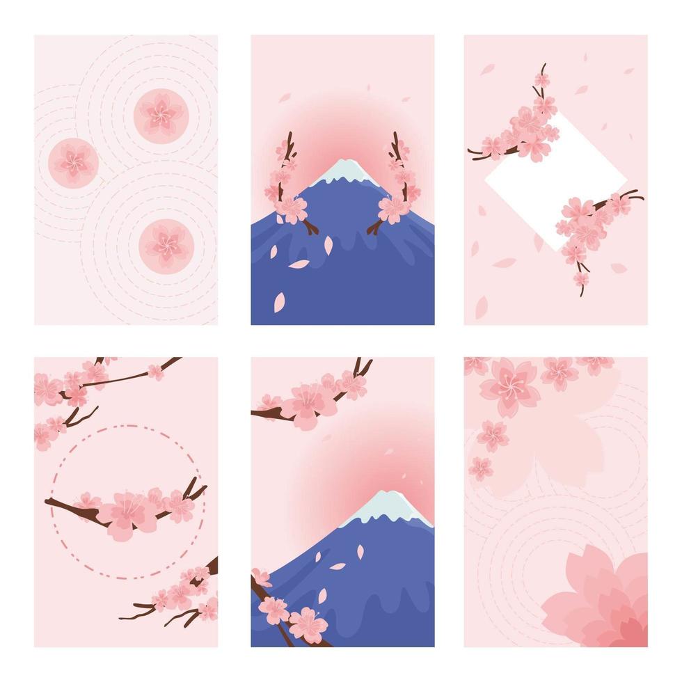 Cherry Blossom Card vector