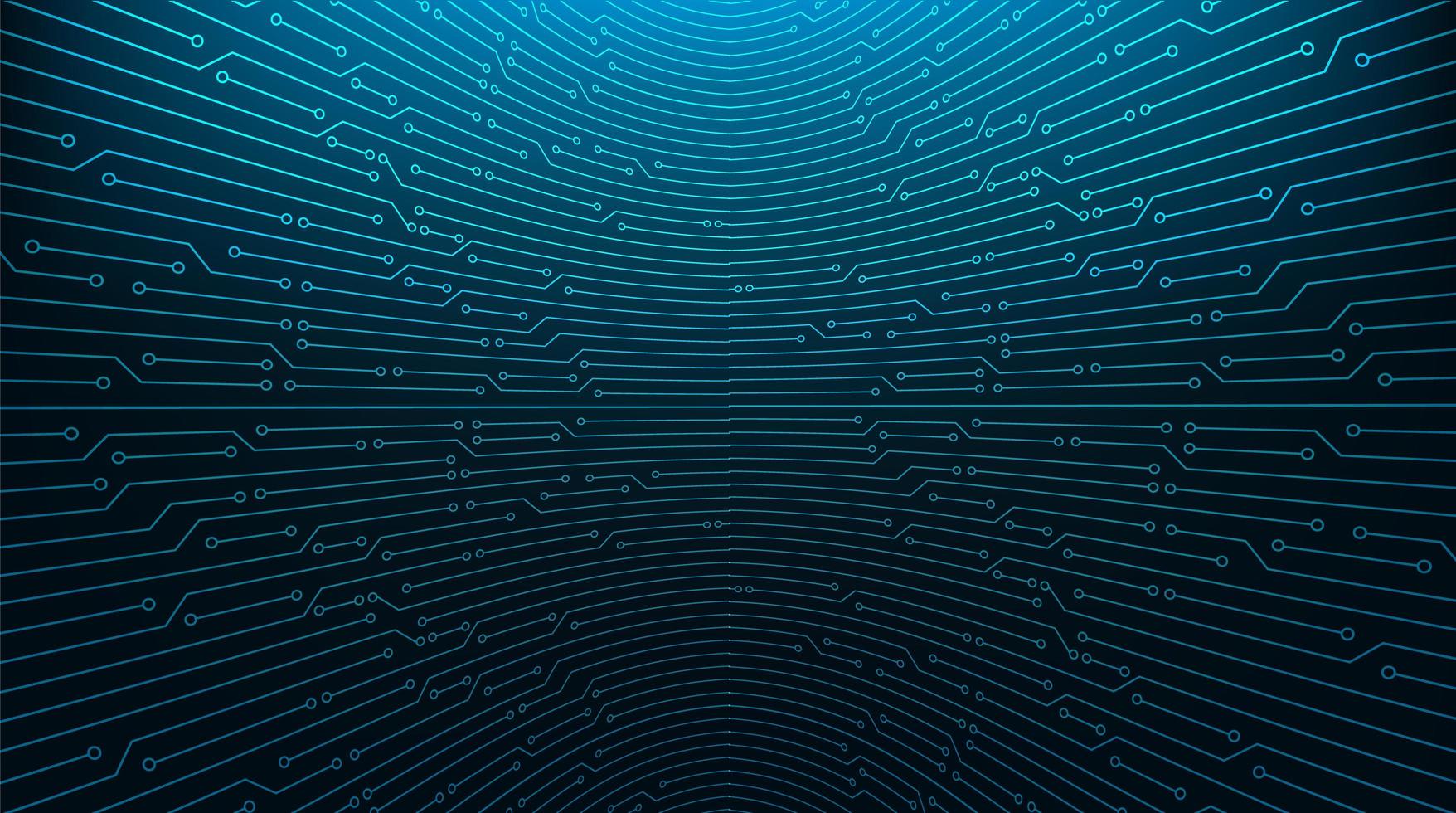 Blue Circuit Microchip on Technology Background vector