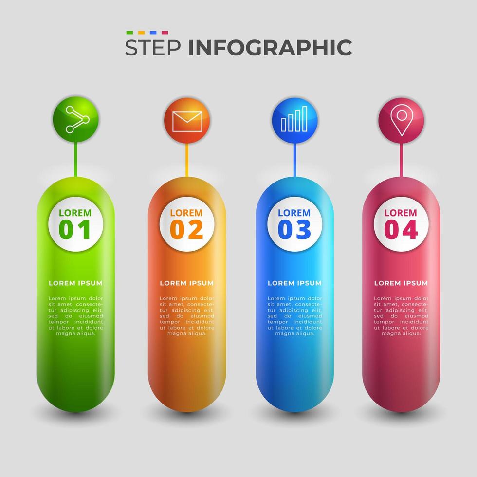 Business 3d Infographic vector