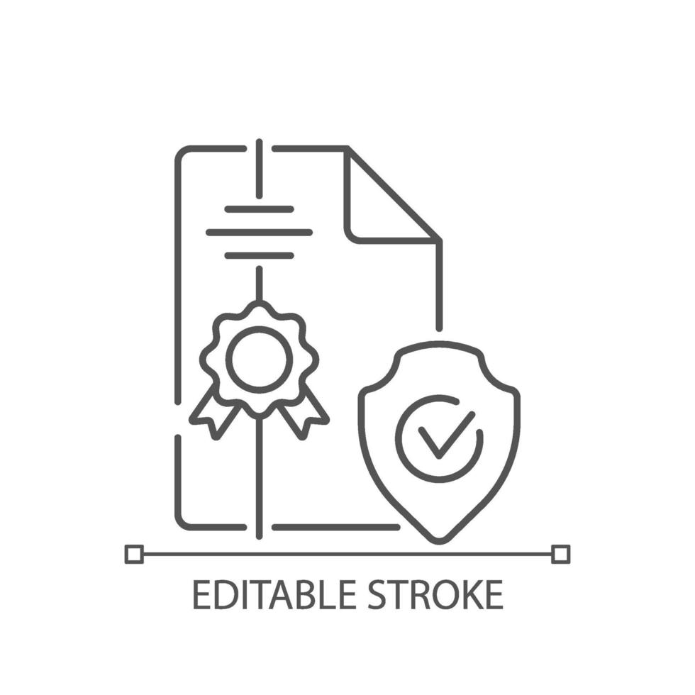 Intellectual property broker linear icon vector