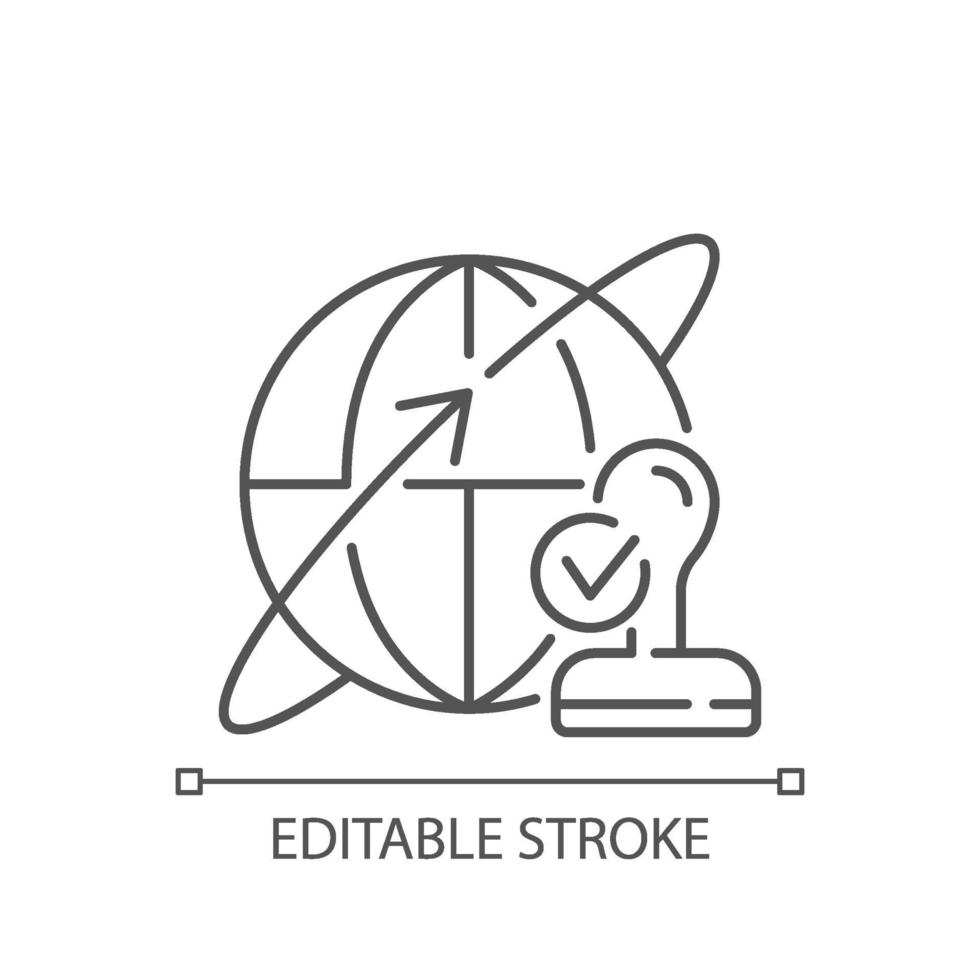 Custom broker linear icon vector