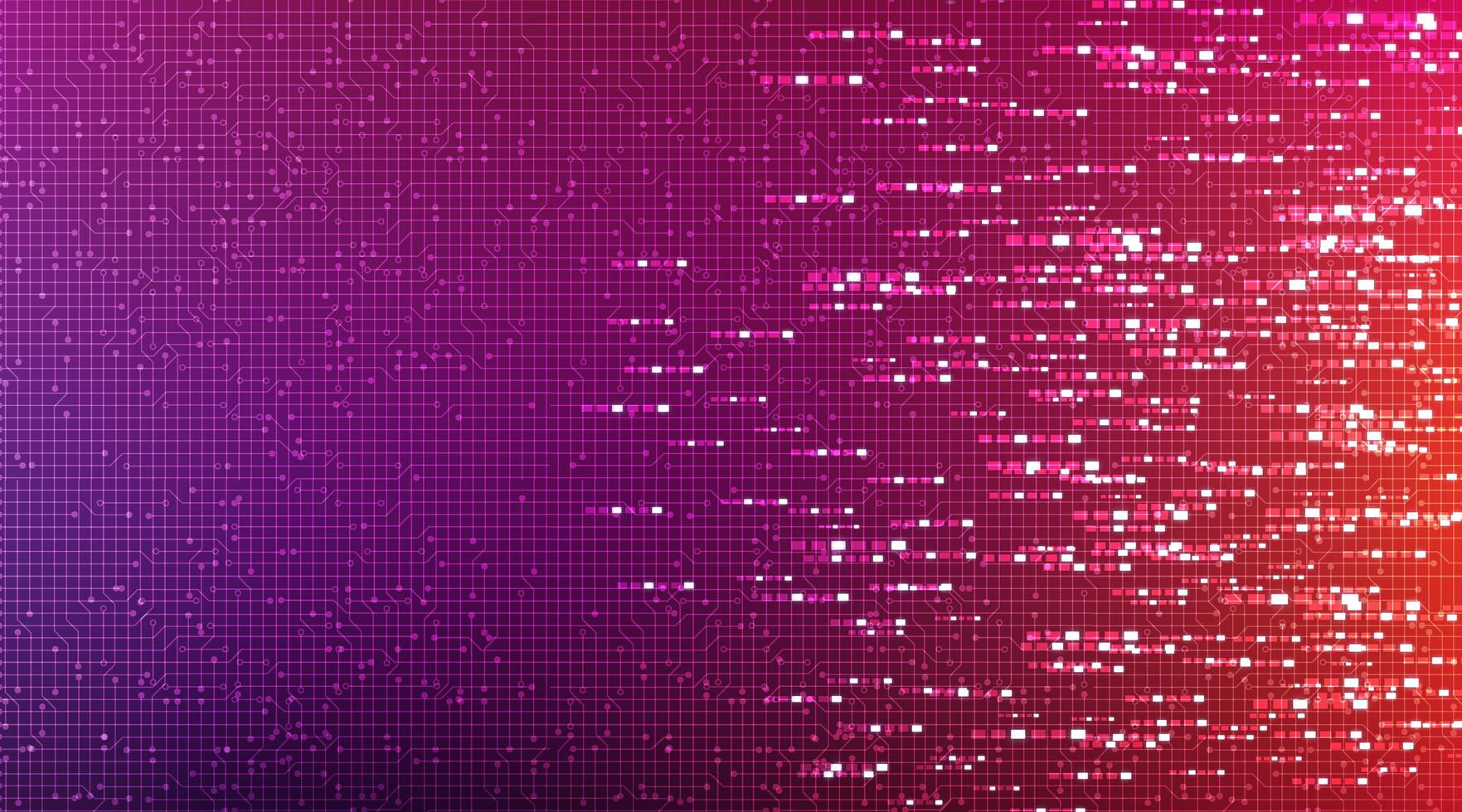 Colorful Circuit Microchip Technology on Future Background vector