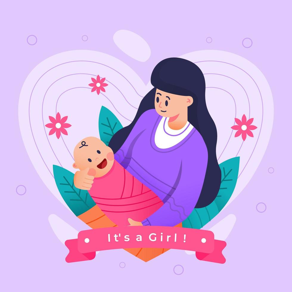 It's a Girl Design vector